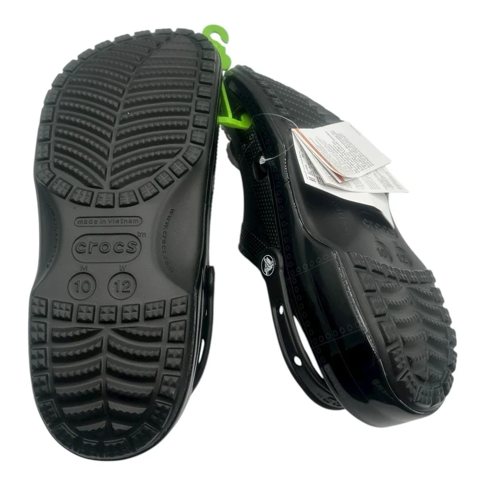 Crocs x Ron English Area 54 Clogs Men 10 Women 12 Black Slip On Shoes 208134-001